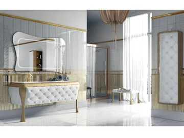 GAUDÌ JEWEL 14 - Double gold leaf console sink by LASA IDEA - view 2